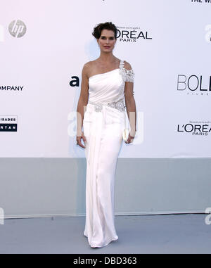 Brooke Shields 2011 Festival Internazionale del Cinema di Cannes - Giorno 9 - amfAR Cinema Against AIDS Gala - Arrivi Cap d'Antibes, Francia - 19.05.11 Foto Stock