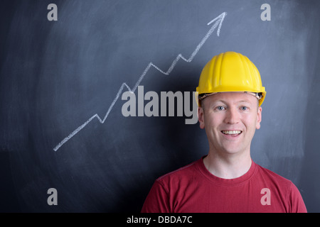 Concetto di costruzione di alloggi e di crescita del mercato Foto Stock