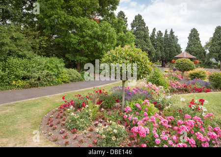 Bridgnorth's Castle Hill Gardens, Bridgenorth, Shropshire, Inghilterra, Regno Unito Foto Stock