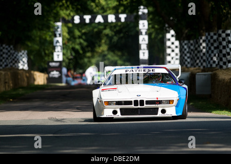 Chichester, Regno Unito - Luglio 2013: BMW M1 Procar in azione al Festival di Goodwood di velocità sulla luglio 12, 2013. Foto Stock