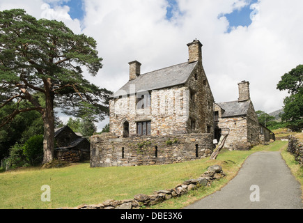 Xv secolo Plas y Dduallt Manor presso Campbell's Holt home del colonnello Andrew Campbell nel Parco Nazionale di Snowdonia North Wales UK Foto Stock