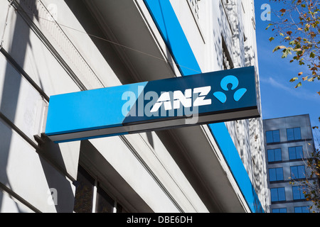 Banca ANZ segno. Melbourne, Australia. Foto Stock