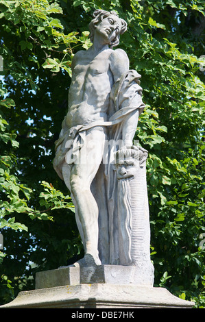 La scultura Zame Ksiaz Schloss Furstenstein Bassa Slesia Hochberg von Pless residenza di famiglia Foto Stock