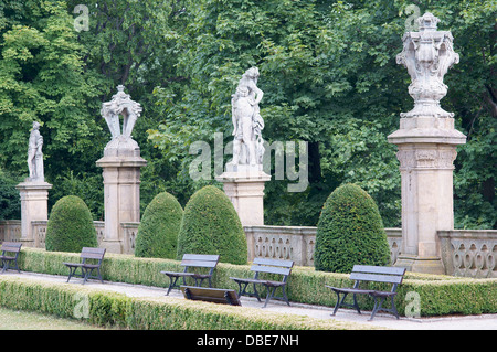 La scultura Zame Ksiaz Schloss Furstenstein Bassa Slesia Hochberg von Pless residenza di famiglia Foto Stock