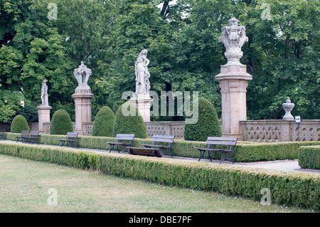 La scultura Zame Ksiaz Schloss Furstenstein Bassa Slesia Hochberg von Pless residenza di famiglia Foto Stock