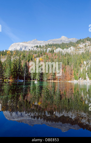 L'Europa, Francia, sulle Alpi francesi, Haute-Savoie, Chamonix, i colori autunnali nella valle di Chamonix, Lac Vert Foto Stock