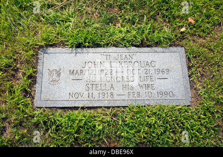 Jack Kerouac luogo di sepoltura di Lowell MA Foto Stock
