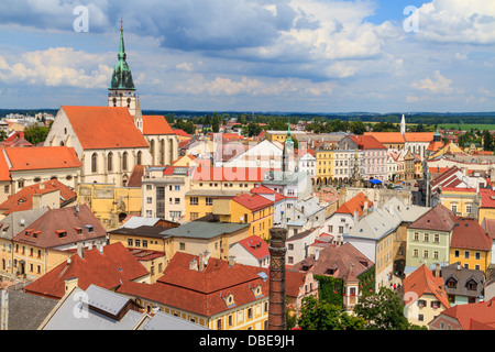 Jindrichuv Hradec (Neuhaus) vista sulla città, Repubblica Ceca Foto Stock