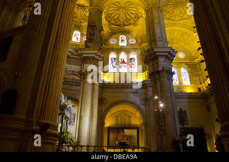 La Encarcación Cattedrale, nota come la manquita, Málaga, Andalucía, Spagna. Foto Stock