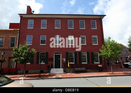 Il Wills House, dove Abramo Lincoln ha trascorso la notte prima di dare il suo indirizzo di Gettysburg, Gettysburg, Pennsylvania, STATI UNITI D'AMERICA Foto Stock