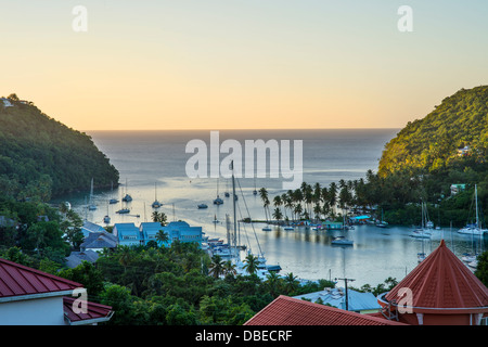 Marigot Bay a St Lucia WI Foto Stock