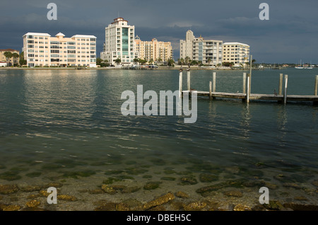 BAYFRONT SKYLINE DRIVE centro di Sarasota costa del Golfo della Florida USA Foto Stock