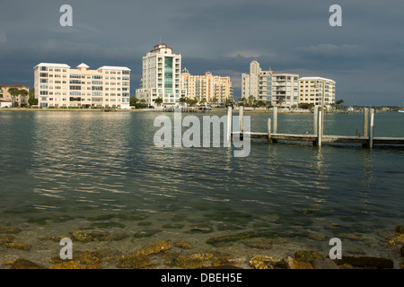 BAYFRONT SKYLINE DRIVE centro di Sarasota costa del Golfo della Florida USA Foto Stock