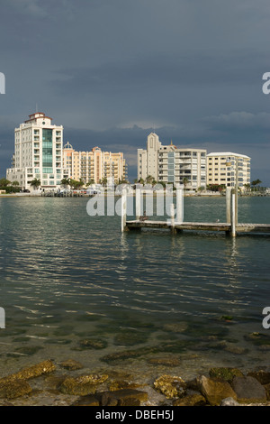 BAYFRONT SKYLINE DRIVE centro di Sarasota costa del Golfo della Florida USA Foto Stock