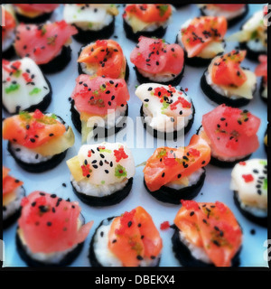 Close up di sushi rotoli Foto Stock