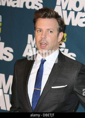 Jason Sudeikis 2011 MTV Movie Press Room tenutasi presso l'Anfiteatro Gibson di Los Angeles, California - 05.06.11 Foto Stock