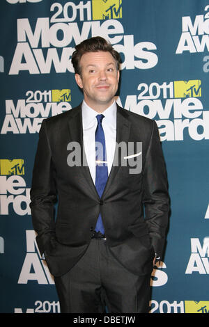 Jason Sudeikis 2011 MTV Movie Press Room tenutasi presso l'Anfiteatro Gibson di Los Angeles, California - 05.06.11 Foto Stock