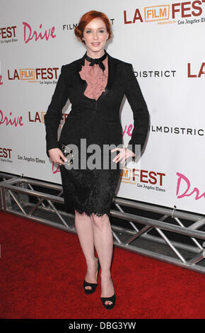 Christina Hendricks 2011 Los Angeles Film Festival - 'Drive' Premiere di gala tenutosi al Regal Cinemas, L.A. Live - Gli arrivi di Los Angeles, California - 17.06.11 Foto Stock