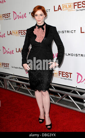 Christina Hendricks 2011 Los Angeles Film Festival - 'Drive' Premiere di gala tenutosi al Regal Cinemas, L.A. Live - Gli arrivi di Los Angeles, California - 17.06.11 Foto Stock