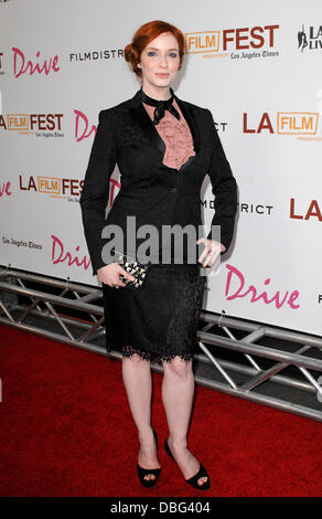 Christina Hendricks 2011 Los Angeles Film Festival - 'Drive' Premiere di gala tenutosi al Regal Cinemas, L.A. Live - Gli arrivi di Los Angeles, California - 17.06.11 Foto Stock