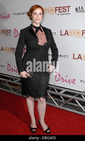 Christina Hendricks 2011 Los Angeles Film Festival - 'Drive' Premiere di gala tenutosi al Regal Cinemas, L.A. Live - Gli arrivi di Los Angeles, California - 17.06.11 Foto Stock