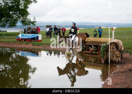 Daniel Scott & diritto di ciliegio a Hopetoun House Horse Trials 2013 Foto Stock