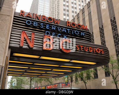 La NBC al Rockfeller Center, NYC Foto Stock