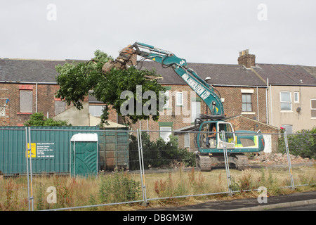 Demolizione in corso, Salem Street South, Sunderland Foto Stock