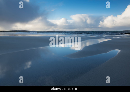 Traigh Hornais Beach, North Uist, Ebridi Esterne, Scozia Foto Stock