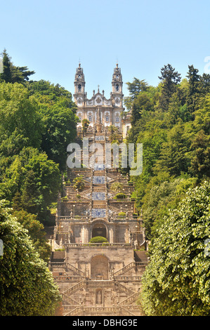 Igreja de Nossa Senhora dos Remedios, Lamego, Douro, il Nord del Portogallo Foto Stock