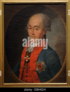 Von Johans Reks (d.1795). Governatore Generale del Governatorato di riga nel 1790-1792. Ritratto di Friedrich Hartmanis Barizjens. Foto Stock