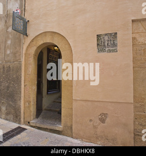 Ingresso ai bagni arabi in Palma de Mallorca Foto Stock