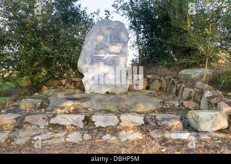 Memoriale della RAF e della resistenza francese in Bretagna, Francia, vicino Saint-Goazec. La missione ha avuto luogo il 4 Agosto 1944 Foto Stock