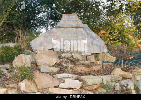 Memoriale della RAF e della resistenza francese in Bretagna, Francia, vicino Saint-Goazec. La missione ha avuto luogo il 4 Agosto 1944 Foto Stock