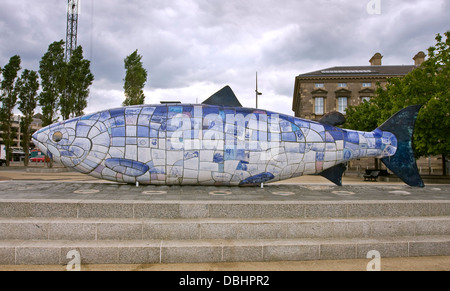 Il grande pesce, ben noto punto di riferimento di Belfast Foto Stock