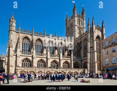 Abbazia di Bath sagrato Bath Somerset England Regno Unito GB EU Europe Foto Stock