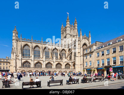 Abbazia di Bath sagrato Bath Somerset England Regno Unito GB EU Europe Foto Stock