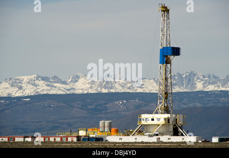 Il gas naturale sviluppo, WY Foto Stock