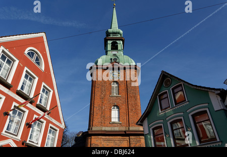 Il San-Nikolai-Church in Kappeln, Schleswig-Holstein Foto Stock