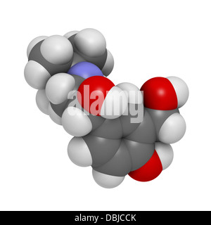 Il salbutamolo (albuterolo) Asma farmaco, struttura chimica. Spesso somministrata mediante inalatore. Foto Stock