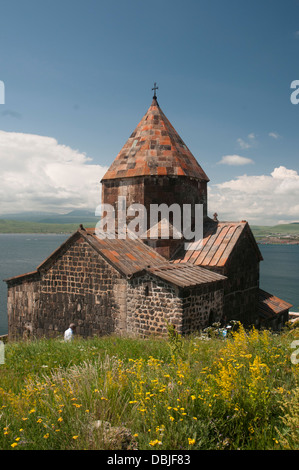 Sevanavank (Monastero di Sevan) sopra il Lago Sevan, Armenia Foto Stock