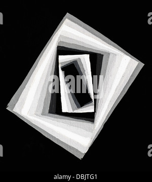 Abstract geometriche rettangolari concentriche di gradiente di luce Foto Stock