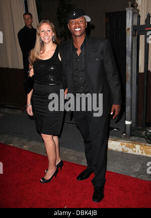 Javier Colon e moglie 'Voce' Live Finale Wrap Party a Avalon - Gli arrivi di Hollywood, in California - 29.06.11 Foto Stock