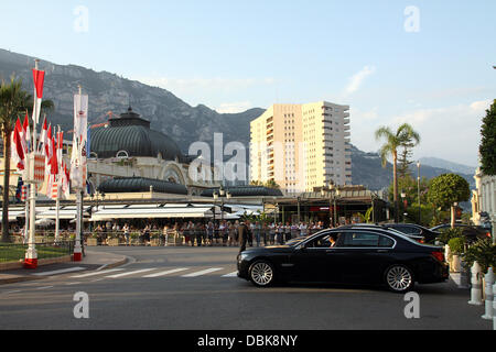 Vista generale di Monaco durante la cerimonia civile delle nozze reali del Principe Alberto II di Monaco a Charlene Wittstock presso il Palazzo del Principe di Monaco Monte Carlo, Monaco - 01.07.11 Foto Stock