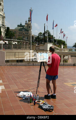 Vista generale di Monaco durante la cerimonia civile delle nozze reali del Principe Alberto II di Monaco a Charlene Wittstock presso il Palazzo del Principe di Monaco Monte Carlo, Monaco - 01.07.11 Foto Stock