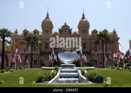 Hotel de Paris vista generale di Monaco durante la cerimonia civile delle nozze reali del Principe Alberto II di Monaco a Charlene Wittstock presso il Palazzo del Principe di Monaco Monte Carlo, Monaco - 01.07.11 Foto Stock