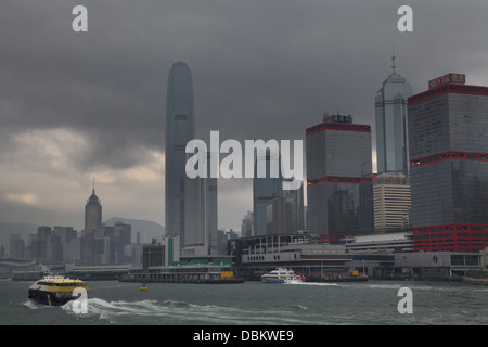 Aliscafo aliscafo porto di Hong kong SAR cina asia fastboat barche di alta velocità Foto Stock