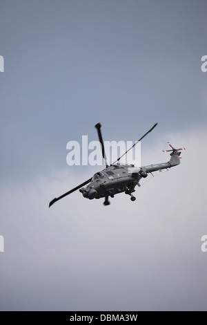 La Royal Navy Westland Lynx HMA8 elicottero al 2013 Sunderland Airshow internazionale. Foto Stock