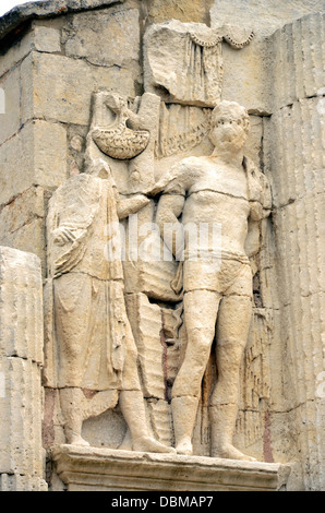 Glanum era un oppidum o città fortificata nel presente giorno Provence, fondata da un popolo Celto-Ligurian chiamato Salyes nel VI secolo A.C. Foto Stock