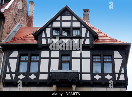 Lato anteriore del tedesco edificio di stile Foto Stock